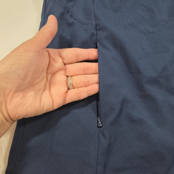 Columbia Shirt Navy Mesh-Lined Omni-Shade Shirt Jacket Button Down Woman's XL - Picture 3 of 11